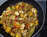 Foto langkah ke 7 dari resep Tumis Tahu Mie Basah (mie karet).