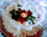 A picture of step 2 of Super healthy soft crispy spinach(palak) veggi parotha.