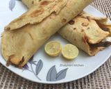 A picture of step 3 of Beef and chips wrap.