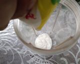 A picture of step 5 of Butterscotch lassi (without sugar).
