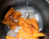 A picture of step 1 of Mango smoothie.