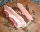 รูปขั้นตอนการทำที่ 1 ของ หมูสามชั้นทอดพริกแกง