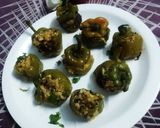 A picture of step 7 of Bharwa paneer capsicum cups.