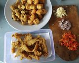 Foto langkah ke 2 dari resep Cah Tahu Tempe Jamur Saus Tiram.