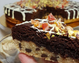 Foto del paso 25 de la receta: Brookiepie ó Cookie-Brownie con Papaya crujiente & Pistachos!
