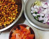 A picture of step 1 of Chana masala/ghughari.