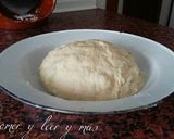 Foto del paso 1 de la receta Tortitas fritas de harina y aceitunas, sin huevo