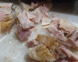 Foto del paso 3 de la receta: Fideos orientales de arroz. Con kani kama, pollo y jamón