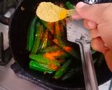 A picture of step 5 of Kurkuri bhindi.