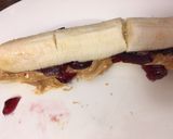 A picture of step 1 of P&j banana* vegetarian *.