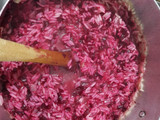 Arroz con remolacha, tipo risotto