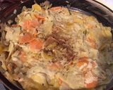Une image de l'étape 8 de Gratin de pommes de terre et carottes à la crème et fromage.