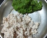 A picture of step 1 of Hara Bhara Kabab.