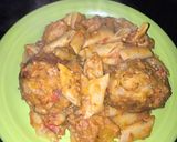 Foto del paso 6 de la receta: SALSA AL HORNO CON Albóndigas de pollo y mostachole 🍝🥘