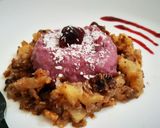 A picture of step 28 of Coconut berry pudding with Apple crumble Vegan.