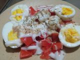 Salad Tomat Telur untuk diet (W#51)