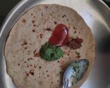 A picture of step 2 of Chapati Sandwich.