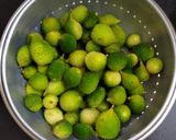 A picture of step 1 of Kantola Subji (Gujarati style).