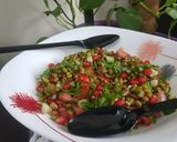 A picture of step 3 of Jain Moong salad (no onion no garlic no potatoes).