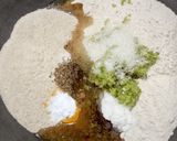 A picture of step 1 of Muli Bhaji Muthia.