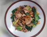 A picture of step 3 of Pad See Ew with Wide Rice Noodles.