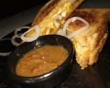 A picture of step 5 of Corn & mushroom cheese sandwich.
