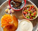 عکس مرحله 1 از دستور چلو خورشت قورمه سبزی