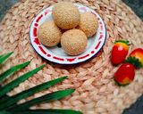 Foto langkah ke 5 dari resep Onde-Onde Isi Kacang Merah Lembut Dan Kokoh.