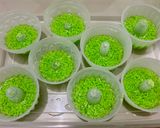Foto langkah ke 2 dari resep Mini Pudding Gula Merah Pandan Lumut.
