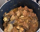 A picture of step 3 of Fried goat meat.