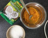 A picture of step 1 of Coconut milk fish.
