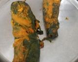 A picture of step 11 of Besan patra.