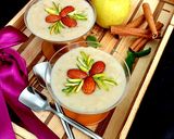 عکس مرحله 1 از دستور 🌸فرنی سیب و موز🌸