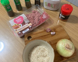 Foto del paso 2 de la receta: Carne picada de pavo y pollo con arroz cocido