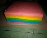 Foto langkah ke 7 dari resep Mini roll rainbowcake putih telur.
