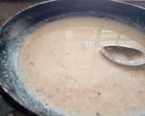 A picture of step 5 of Shahi tukda rabdi with moong dal halwa.
