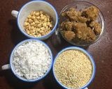 A picture of step 1 of Sesame Coconut Peanut Ladoo.