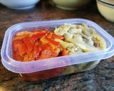 A picture of step 6 of Eggplant and Roasted Red Pepper Escalivada with Tomato and Carrot.