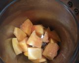 A picture of step 1 of Papaya Shake.