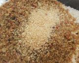 A picture of step 2 of Pork Steaks covered in a linseed,pumpkin seeds 😁.