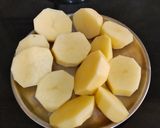A picture of step 1 of Sindhi Aalu Tuk.