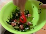 Món nộm chua ngọt bạch tuộc dưa chuột+ rong biển bước làm 6 hình