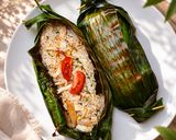 Foto langkah ke 6 dari resep Nasi Bakar Sambal Matah.