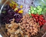 عکس مرحله 4 از دستور سالاد مرغ رنگین کمان