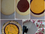 کیک سه رنگ تابه ای🍰🍰🍰 (وانیلی،کاکائویی،زعفرانی)