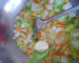 Foto langkah ke 5 dari resep Tumis Satih Dadar Simprak (Sawi Putih Telur Dadar Simple & Praktis).