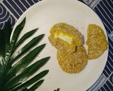 Hình bước làm 5 của món Ăn dặm cho bé: Bánh khoai lang nhân phô mai