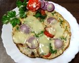 A picture of step 2 of Cheesy Egg Tomato Pizza.