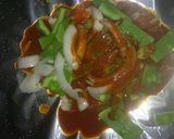 A picture of step 3 of Pork Mixiote with Nopales in Adobo.