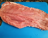 Foto del paso 1 de la receta: Solomillo hojaldrado con paté de setas shiitake y anacardos, bacon y salsa de queso azul